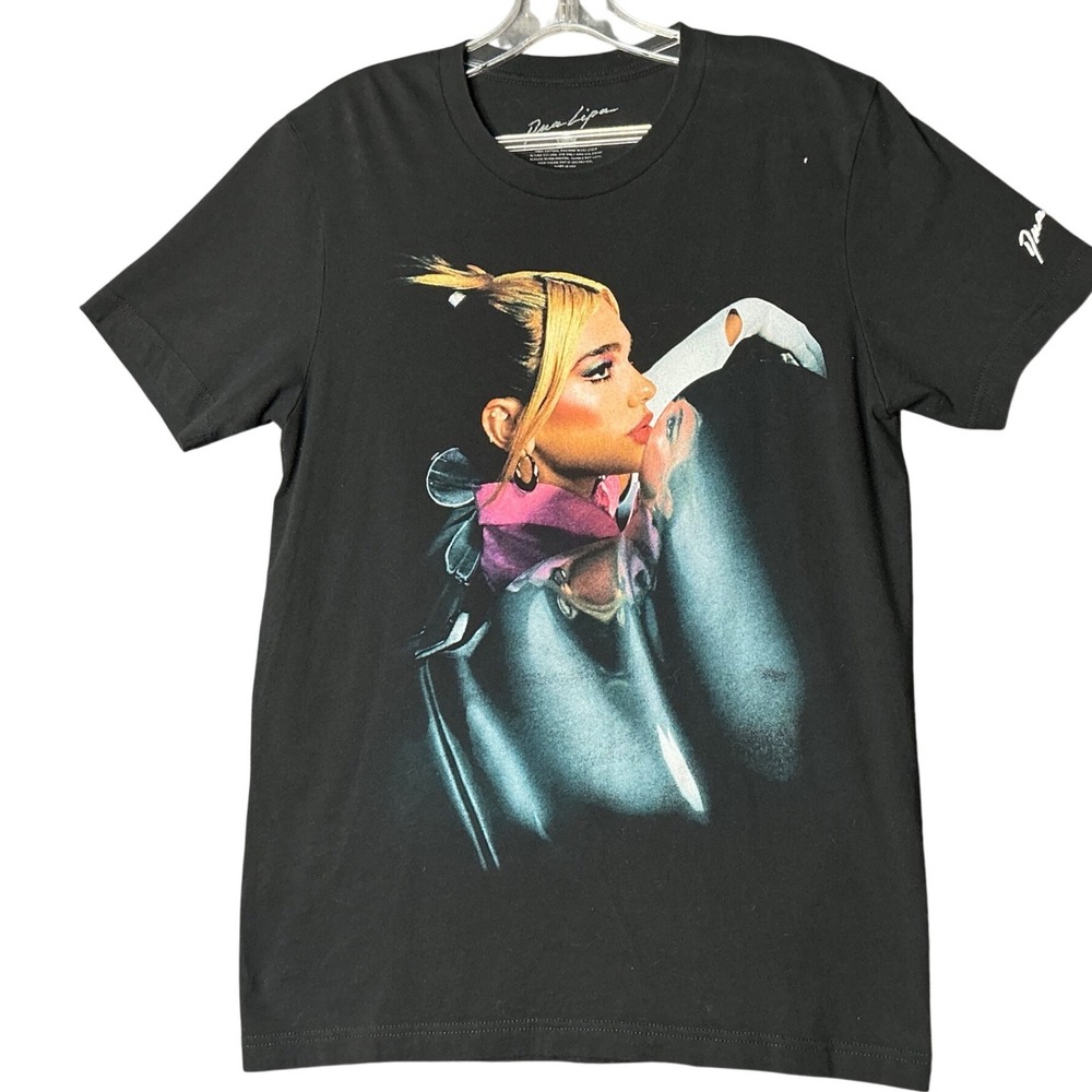 Dua Lipa Future Nostalgia 2022 North American Tour Graphic T-Shirt Black Medium